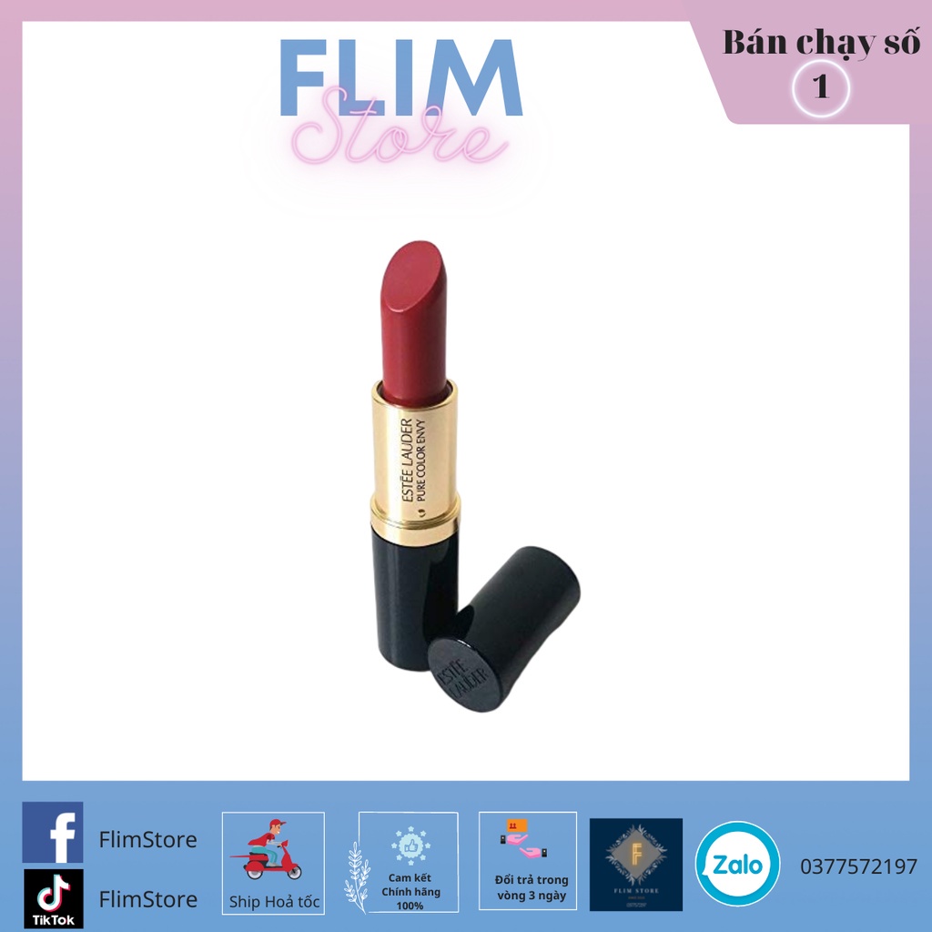 Son mini Estee Lauder 420 son lì hồng đỏ trầm nữ tính (estée laude Pure Color Envy) 💋