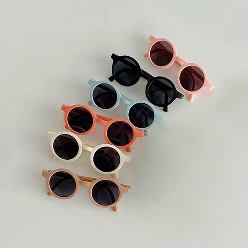 Kính Mát Tròng Tròn Dễ Thương Có Thể Gấp Gọn Cho Bé