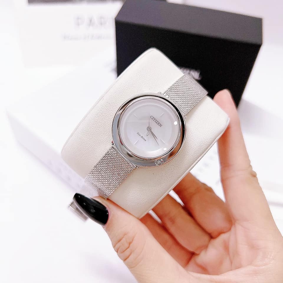 Đồng Hồ Nữ CITIZEN Eco-Drive EM0640-58D L Ambiluna Chính Hãng Tặng Dây Da Cao Cấp