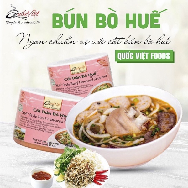 Gia Vị Nấu Bún Bò Huế Quốc Việt Hộp 300g Và Gói 50g