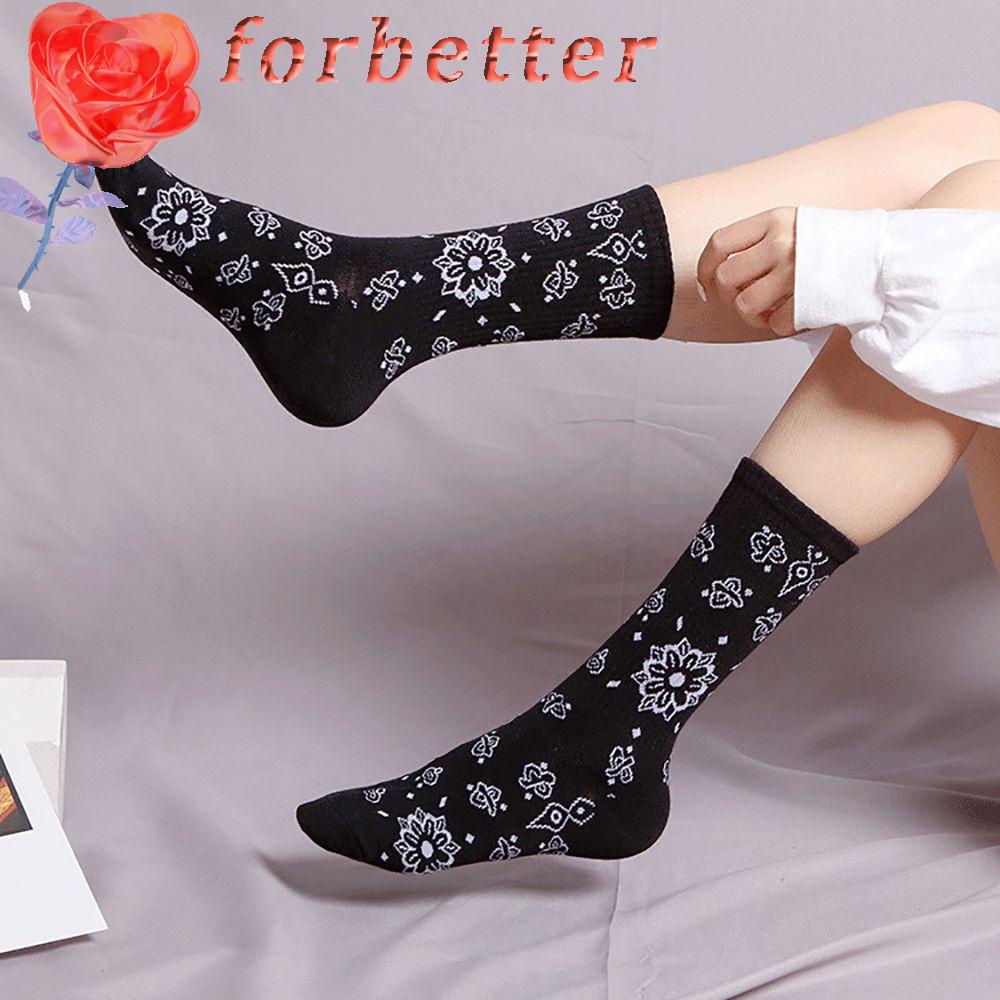 Vớ Cotton Cổ Vừa Thoáng Khí In Họa Tiết Hoa Phong Cách Hàn Quốc Thời Trang Cho Nữ