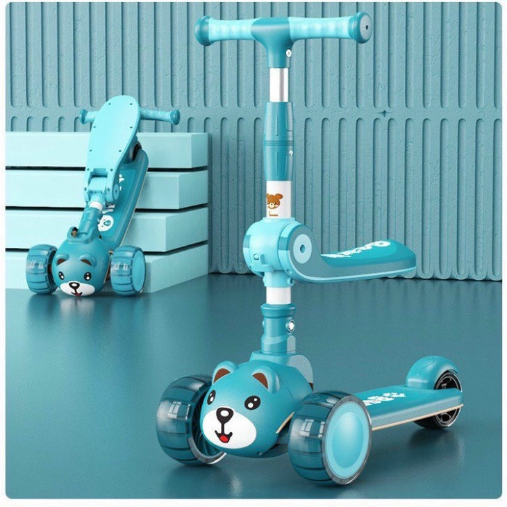 XE TRƯỢT SCOOTER CHO BÉ CÓ ĐÈN VÀ NHẠC DỄ THƯƠNG }