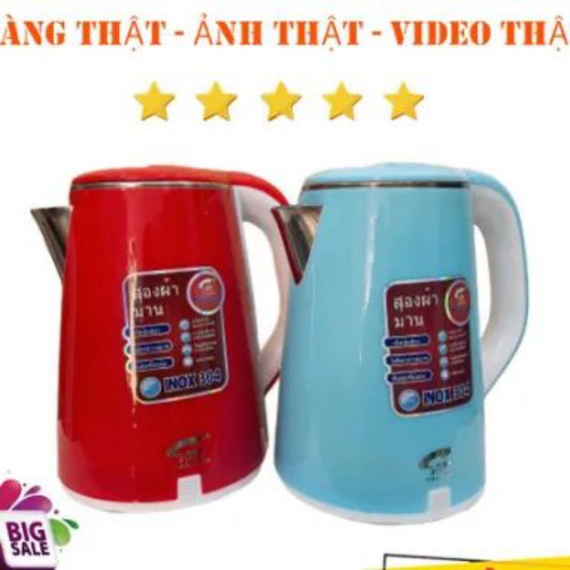 Ấm siêu tốc Thái Lan dung tích 2,5L công suất 1800W có đèn báo