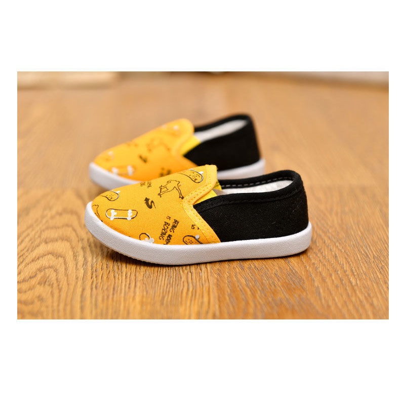 Giày Lười Vải Canvas Chống Trượt Thoáng Khí Cho Bé