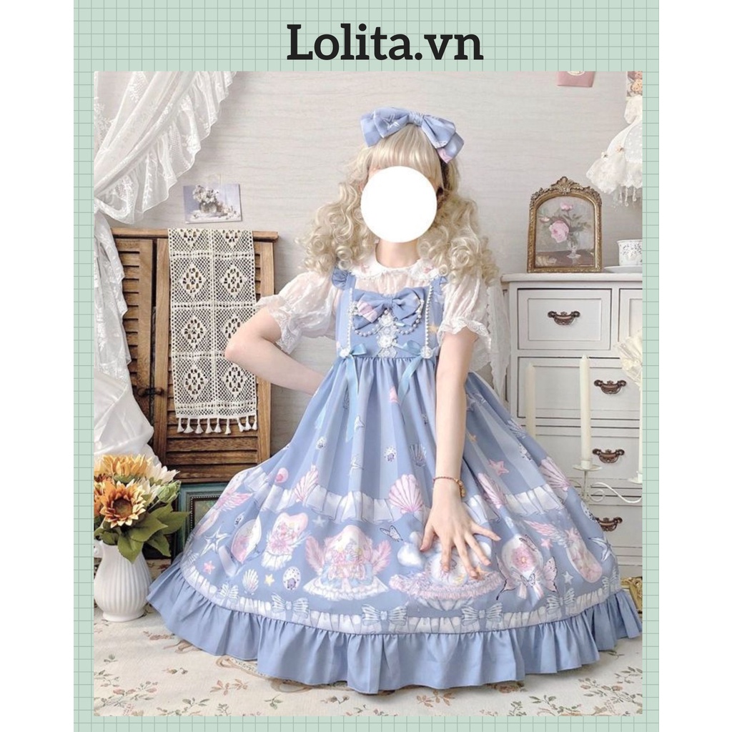 Đầm lolita thủy thủ xinh xắn - VIDEO TỰ QUAY (Kèm ảnh thật)