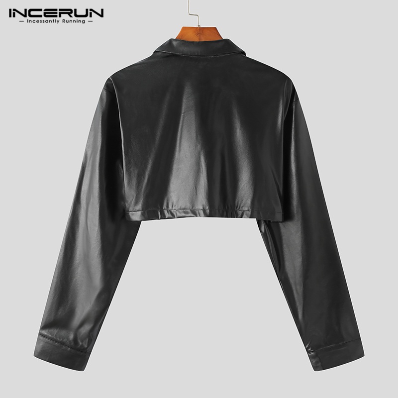 Áo khoác da INCERUN dài tay phong cách hippie thời trang dành cho nam | BigBuy360 - bigbuy360.vn