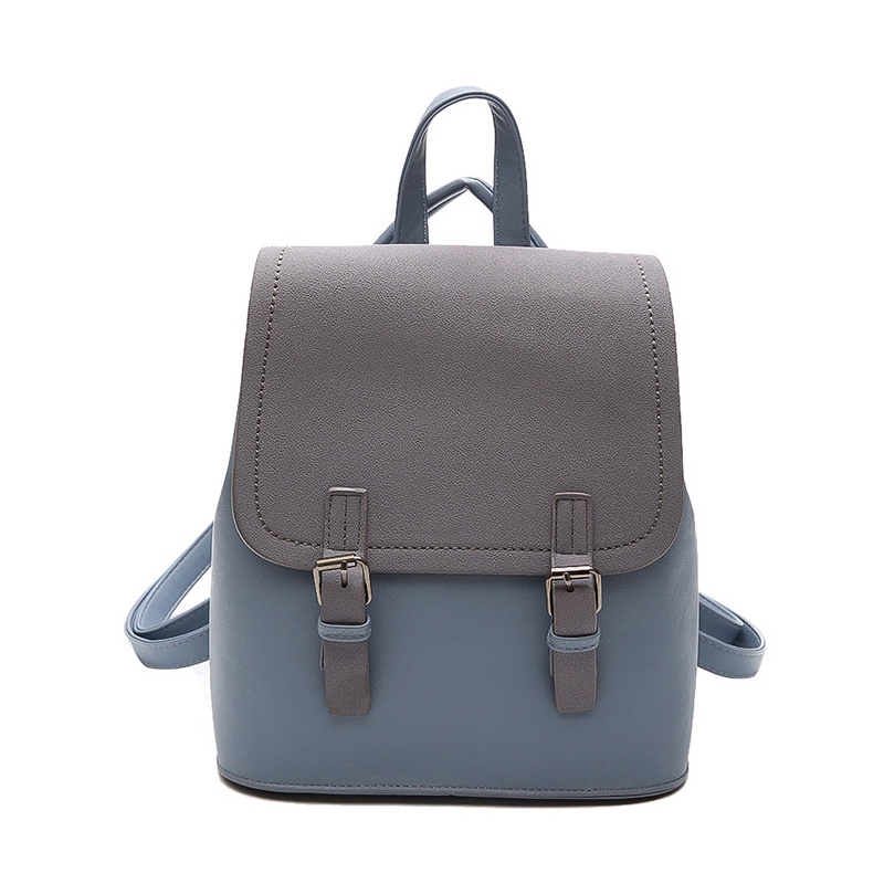 Ba Lô Màu Sắc Tương Phản Phong Cách Hàn Quốc Cho Nữ