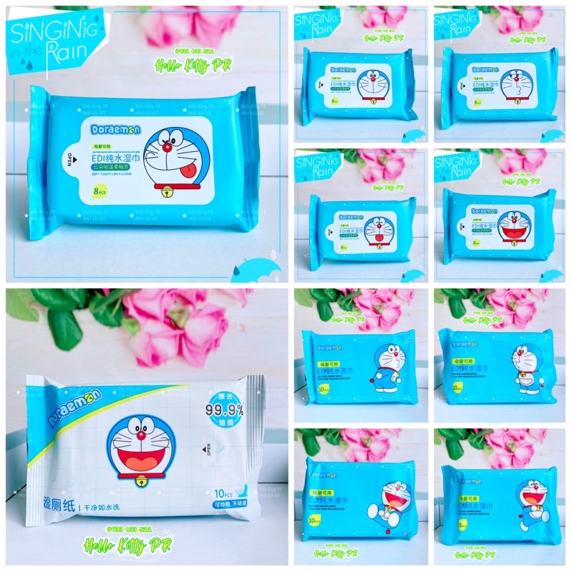 ☘️Khăn giấy ướt bỏ túi Doraemon Doremon
