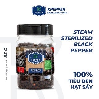 Tiêu đen nguyên hạt K Pepper Hủ nhựa 85G nắp đậy