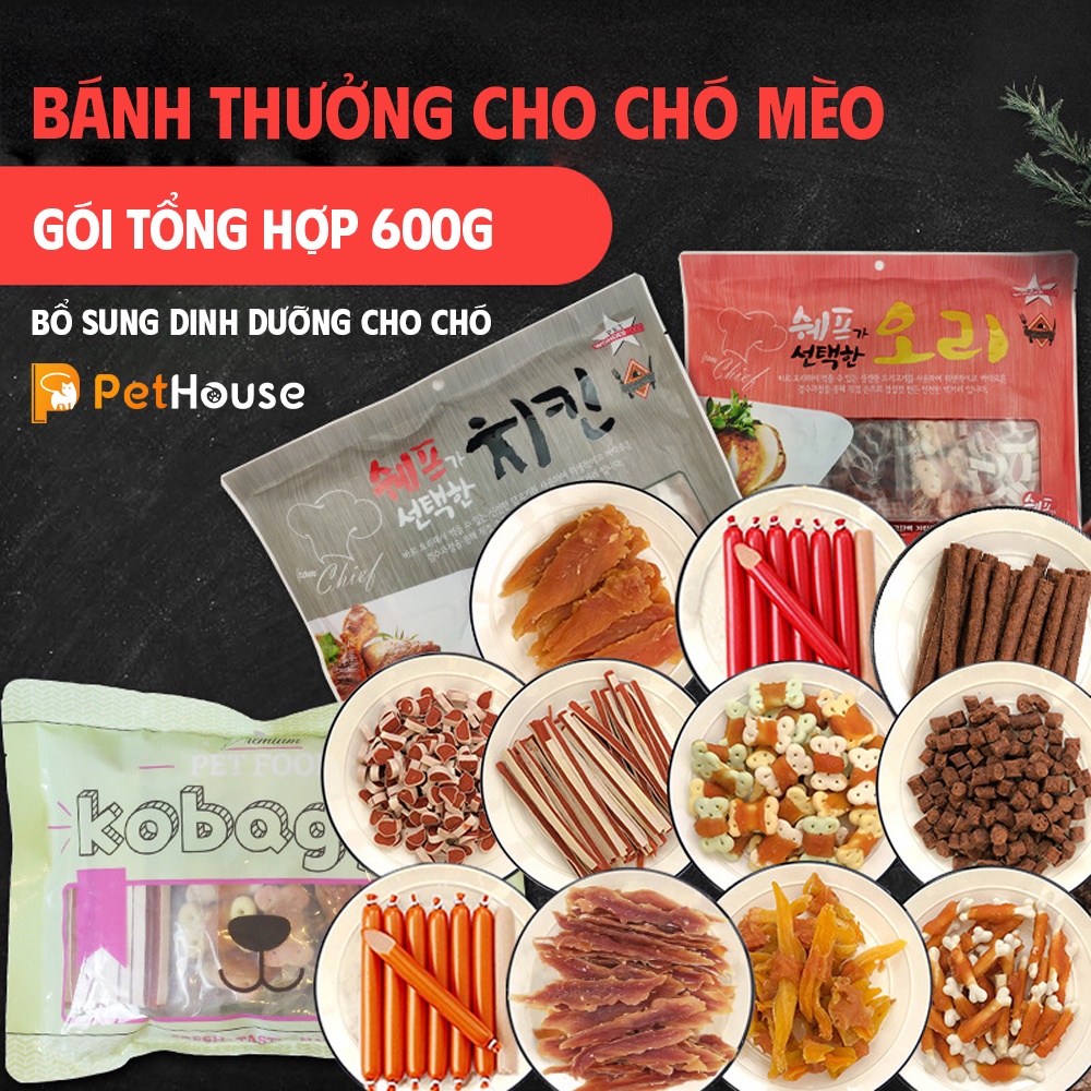 Bánh thưởng cho chó mèo mix 6 loại Oggy pet food