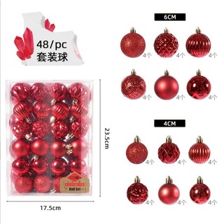Bộ bóng trang trí cây thông noel 48 quả