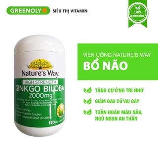 Nature's Way Viên Uống Bổ Não Ginkgo Biloba 2000mg 120 Viên