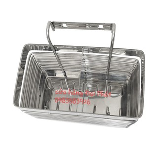 Ống đựng muỗng, đũa vuông Đơn- Đôi inox 304 loại 1 cao cấp