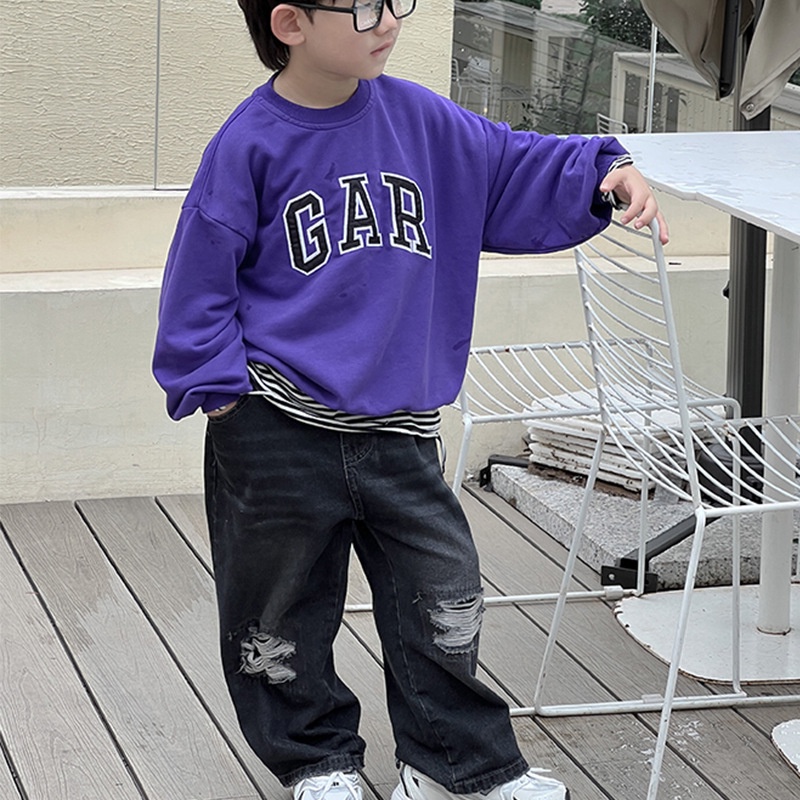 Quần Jean Dáng Suông Form Rộng Cho Bé  Trai Phong Cách QĐR2201