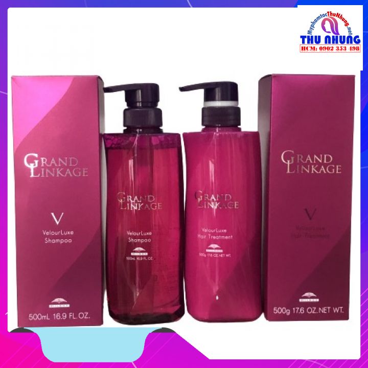 DẦU GỘI XẢ MILBON GRAND LINKAGE VELOUR LUXE DÀNH CHO TÓC DÀY THÔ CỨNG 500ML