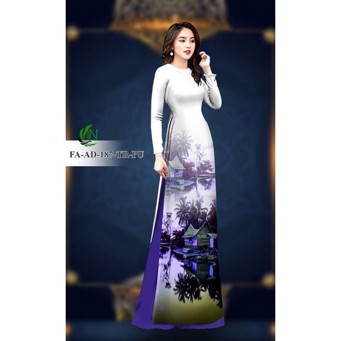 Vải áo dài phong cảnh