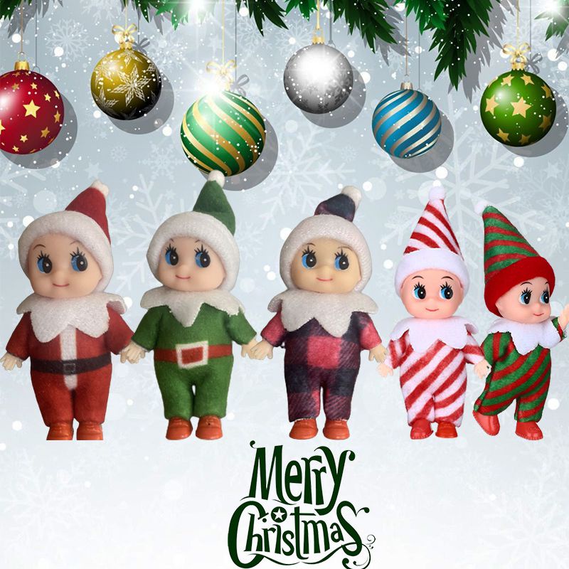 Đồ Chơi Giáng Sinh Hình Yêu Tinh 9cm Trang Trí Đa Ứng Dụng