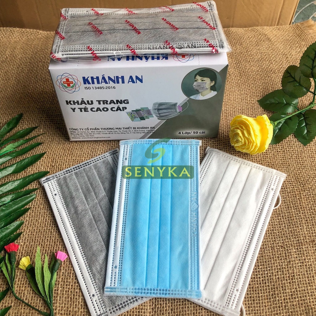 Hộp 50 cái khẩu trang y tế khánh an 4 lớp kháng khuẩn k02_kaktl2 - ảnh sản phẩm 6