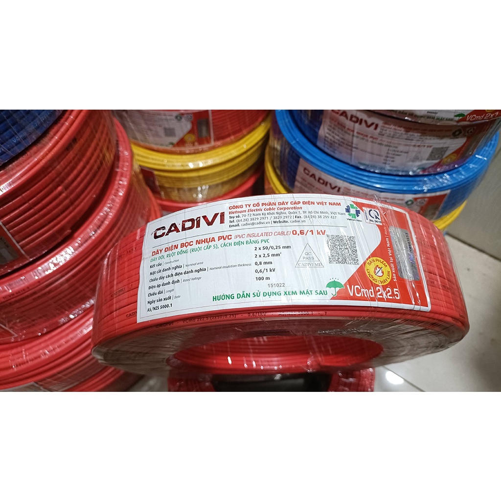 Dây điện đôi Cadivi,dây cáp điện đôi Cadivi 2x16 ,2x24 ,2x32 ,2x30,2x50