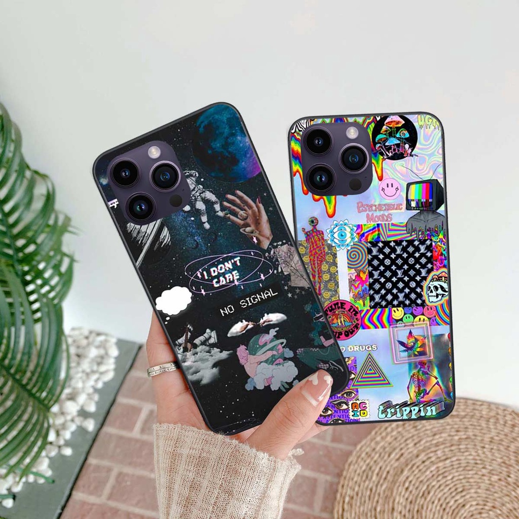 Ốp lưng iPhone 13 14 14Plus 14ProMax Pro Promax Max hình phi hành gia phê pha, lang thang trên mây, ốp rẻ bền đẹp