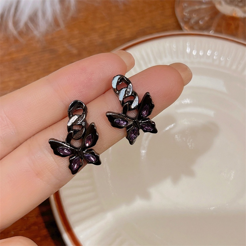 Bông Tai Mạ Bạc 925 Hình Bướm Đơn Giản Xinh Xắn