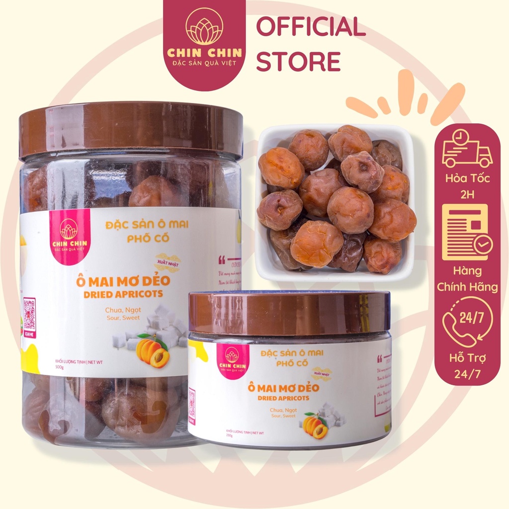 Ô MAI MƠ DẺO CHIN CHIN CHUA NGỌT TÚI, HỘP 100G - 250G - 500G ĐẶC SẢN HÀ NỘI