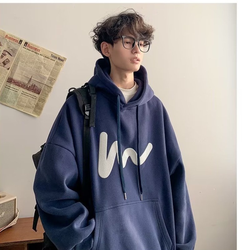 Áo Hoodie Xanh Lá Dáng Rộng Tay Dài In Chữ Sáng Tạo Thời Trang Mùa Thu Cho Học Sinh Nam Và Nữ