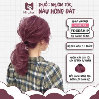 Thuốc Nhuộm Tóc Màu Nâu Hồng Đất - Minzihair HN