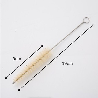 Chổi mini cọ rửa ống nghiệm chai lọ thủy tinh, nhựa, lư, thác trầm dài 19cm