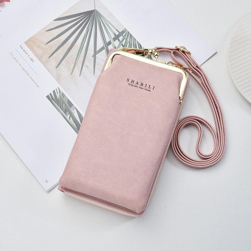 IELGY Túi Đeo Chéo Đựng Điện Thoại Sức Chứa Lớn Có Khóa Kéo Phong Cách Hàn Quốc Cổ Điển