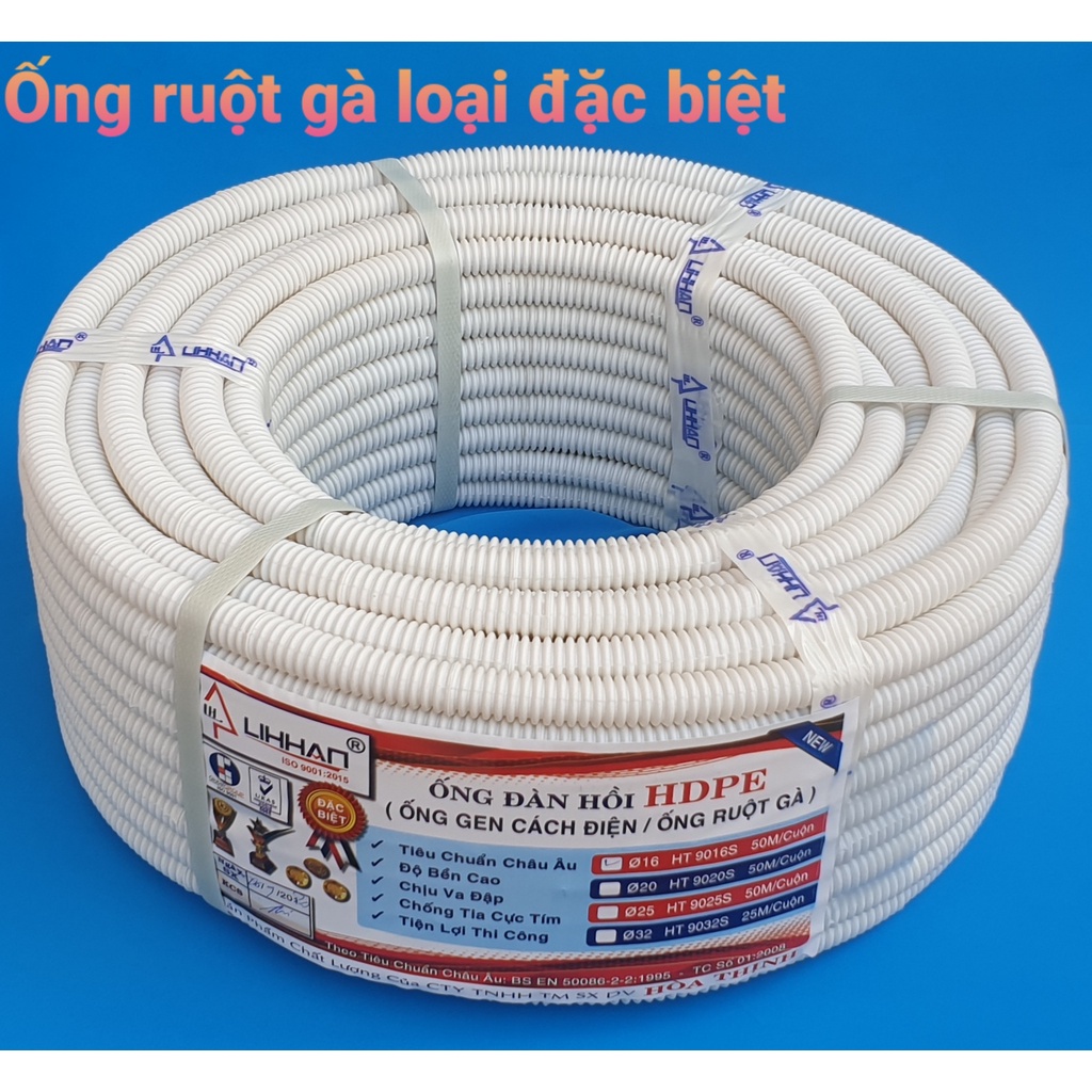 Ống gen/ Ruột gà đặc biệt màu trắng phi 16 loại tốt nhất