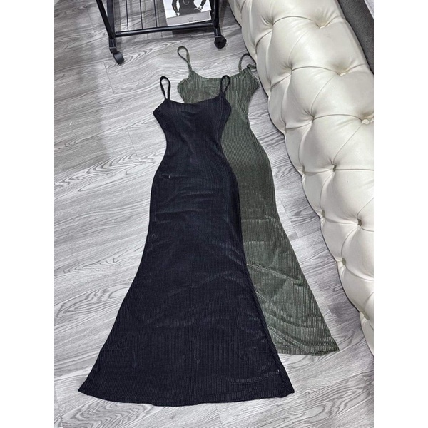 Đầm body nhung đuôi cá