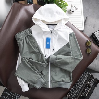 Set bộ thể thao, quần dài áo khoác thể thao phối màu thời trang DB2