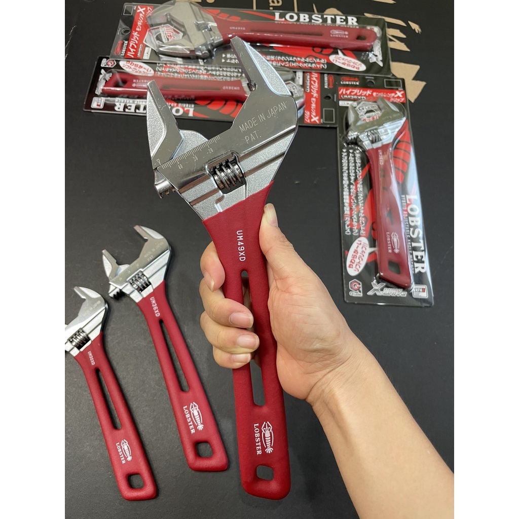 Mỏ lết Lobster UM30XD / UM36XD / UM49XD- Mỏ lết Top Kogyou HM-32/ HM-38 made in JAPAN Lazomi tools