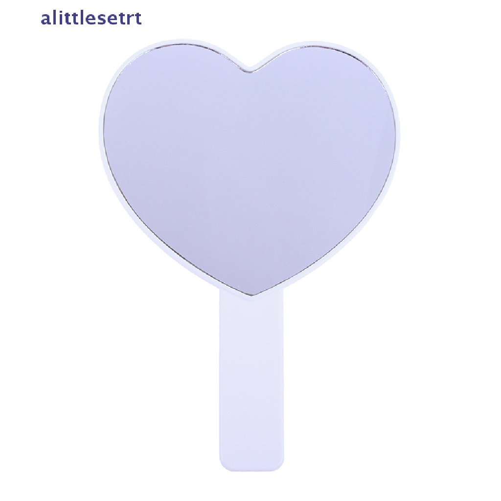 1 Gương Trang Điểm Cầm Tay Hình Trái Tim Có Tay Cầm Tiện Lợi