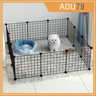 [FREESHIP ❤️] Chuồng Chó Mèo Lắp Ghép Chuồng Thú Cưng Lưới Sắt Sơn Tĩnh Điện Chống Gỉ Cực Chắc Bền -Tặng Kèm Chốt