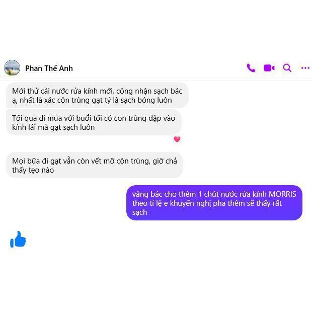 NƯỚC RỬA KÍNH MORRIS