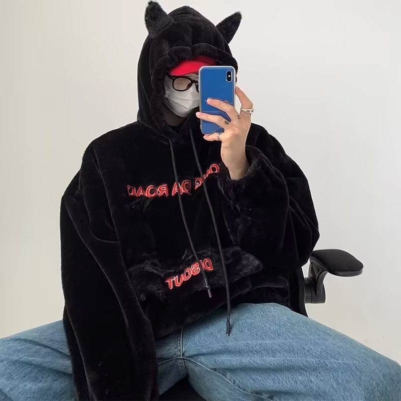 Áo Khoác Hoodie Lông Cừu Mềm Mại Thoải Mái Phong Cách Đường Phố Cho Nam Giới Cỡ M-3XL 540g