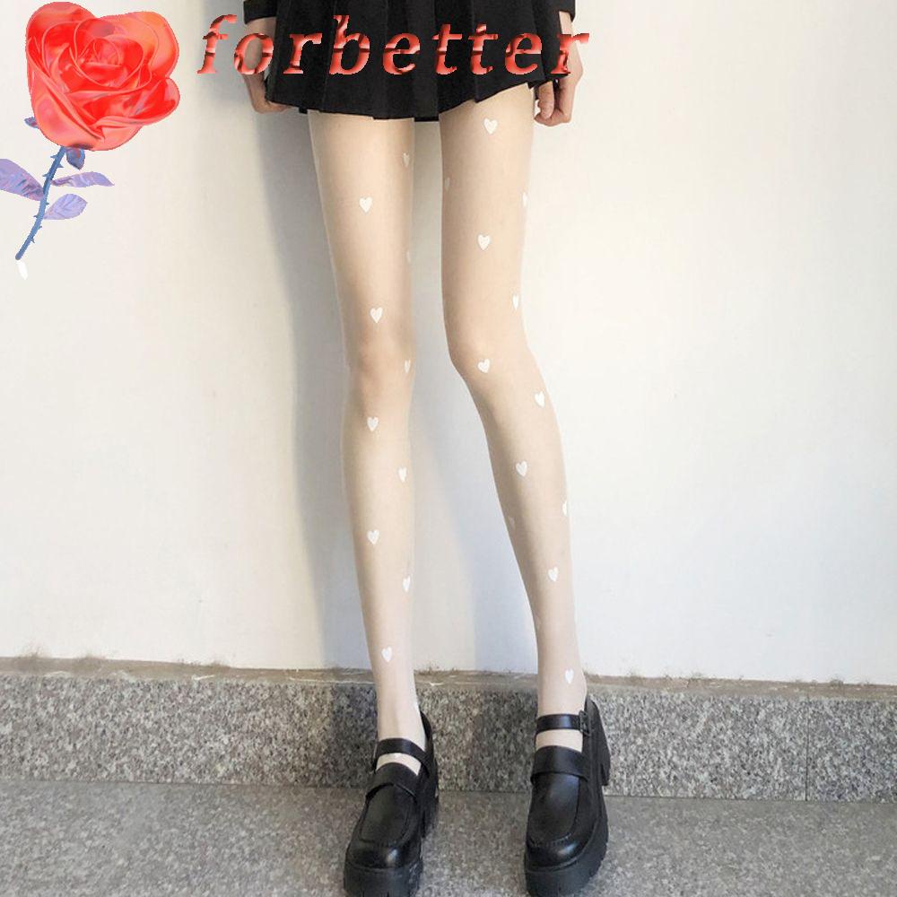 Quần Tất Thoáng Khí In Họa Tiết Trái Tim Cổ Điển Thời Trang Cho Nữ