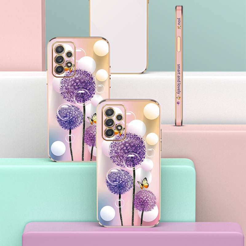 Ốp Điện Thoại Silicon Mềm Hình Hoa Bồ Công Anh Cho Samsung Galaxy A14 A34 A54 5G A73 A53 A33 5G