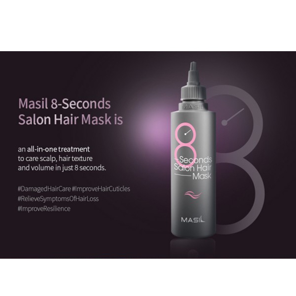 Chăm Sóc Tóc100ML, MẶT NẠ Ủ TÓC MASIL 8 Seconds Liquid Hair Mask, Dưỡng Tóc Bóng Mượt