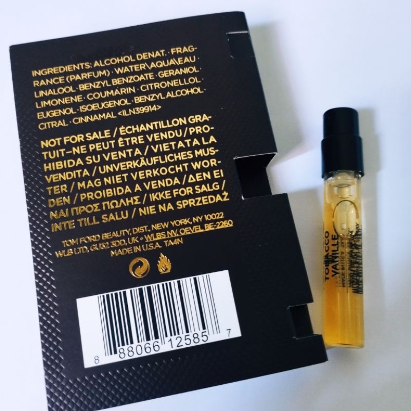 Vial nước hoa Tom Ford Tobacco Vanilla EDP