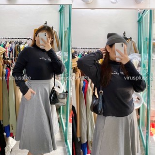 ÁO CỔ LỌ F21 PLUS THÊU HOA BIGSIZE