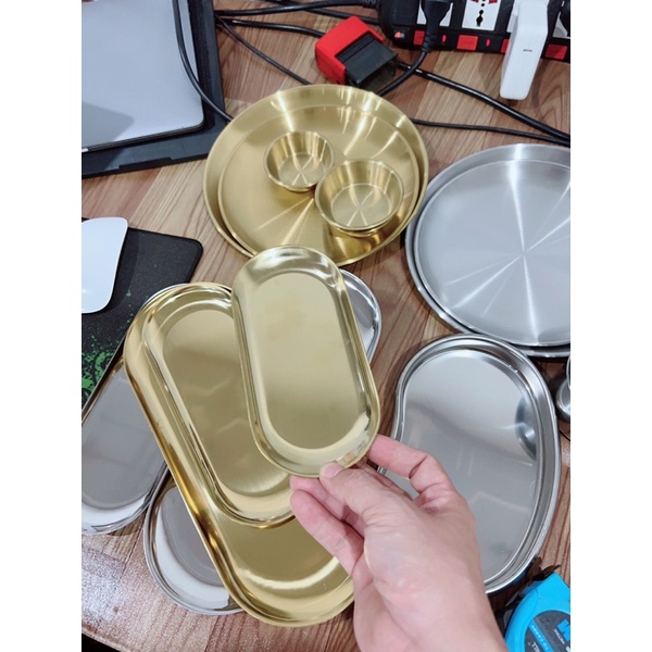Dụng Cụ Spa Inox Mạ Vàng: Bát Spa Inox, Khay Inox Mạ Vàng sang chảnh