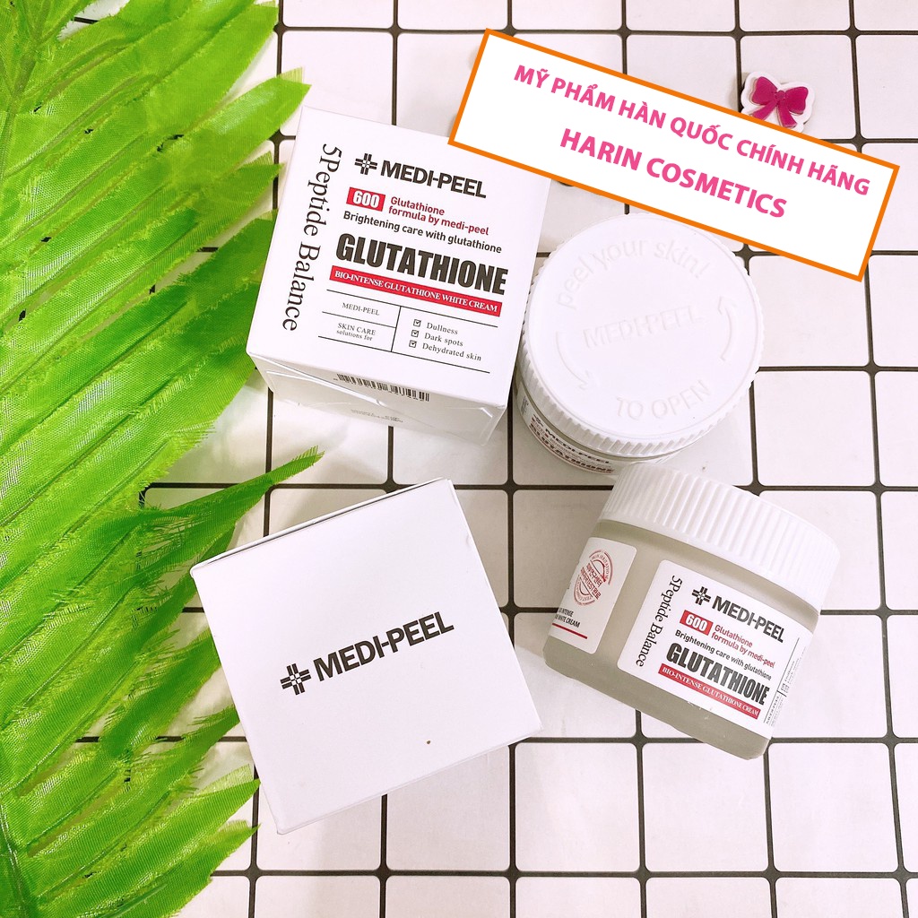 Kem dưỡng trắng Medi-peel Bio-Intense Glutathione White Cream 50g chống oxy hóa, giảm nám sạm, tàn nhang Harin Cosmetics