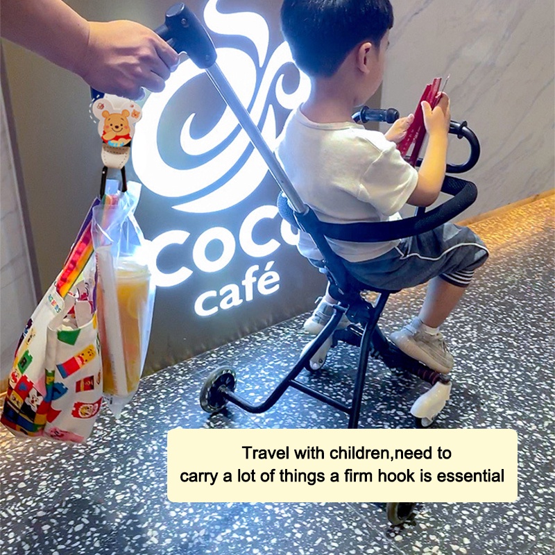 Móc Treo Đồ Hoạt Hình Gắn Xe Đẩy Em Bé Tiện Dụng