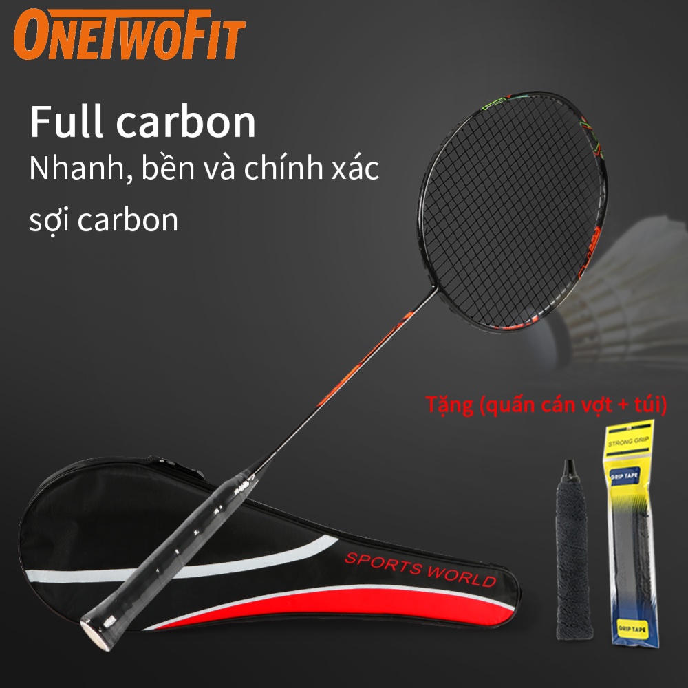 OenTwoFit 1pcs Vợt cầu lông 4U chính hãng carbon Bộ Vợt Cầu Lông Di Động Thể Thao Ngoài Trời ET001901