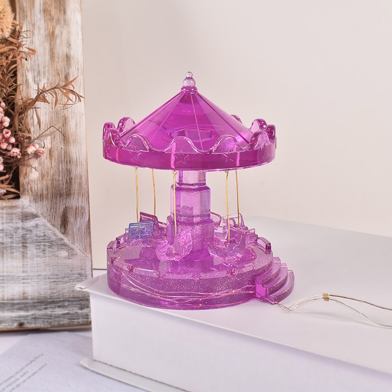 Bộ Khuôn Nhựa Hình Vòng Quay Ngựa Gỗ DIY Trang Trí Nhà Cửa Xe Hơi