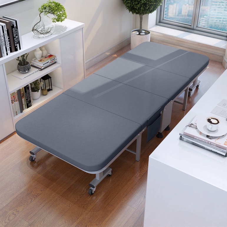 Giường gấp văn phòng có bánh xe, Giường xếp gấp gọn Sofa di động khung thép chắc chắn - GM64