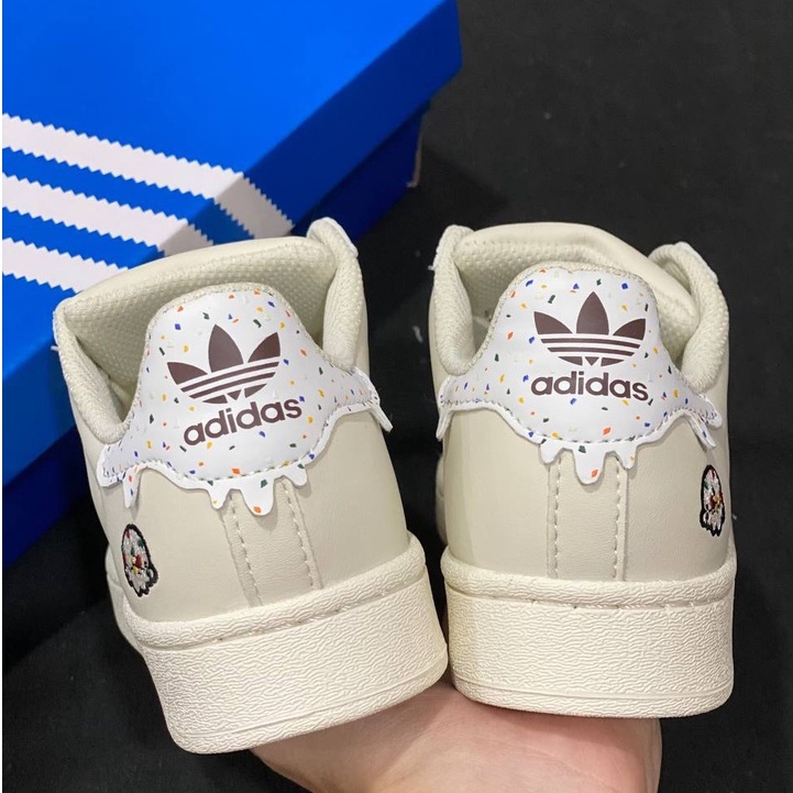 Giày thể thao das sò trắng candy hàng SC mẫu mới 2022, Giày Superstar Cloud White Mũi Sò Bản